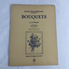 Jean Louis Prevost BOUQUETS 1945 FLORAL PRINTS Portfolio SET OF 6 12" x 9-1/4"