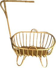 berceau à bascule en osier