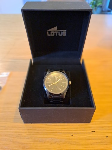 Montre homme noire - noire, lotus