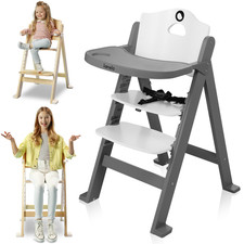 Chaise haute enfant en bois