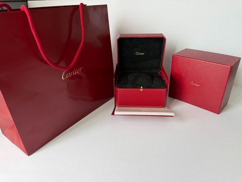 Cartier red watch presentation - watch,