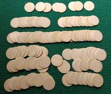 Antique - Lot 120 White Bone Board Game Tokens