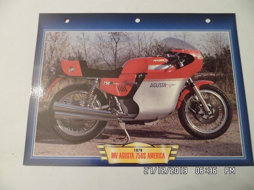 Carte fiche moto agusta 750 - fiche,