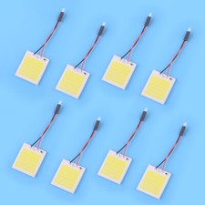 8Pcs 48 SMD COB White LED T10