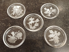 Lot 5 DESSOUS de Verre CRISTAL