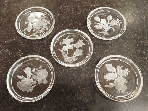 Lot dessous verre cristal - lot,