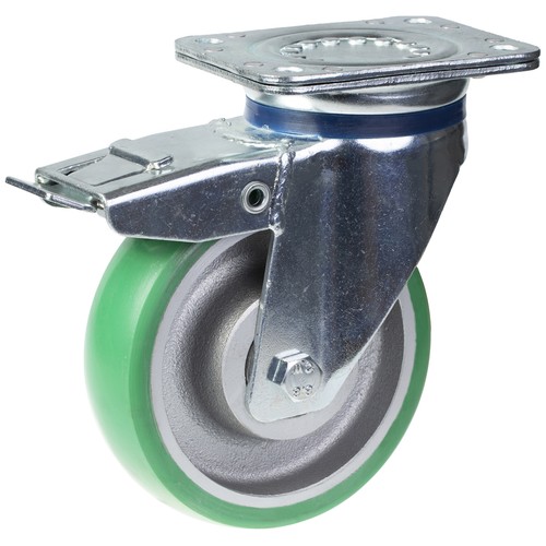 Roulette pivotante avec - , frein