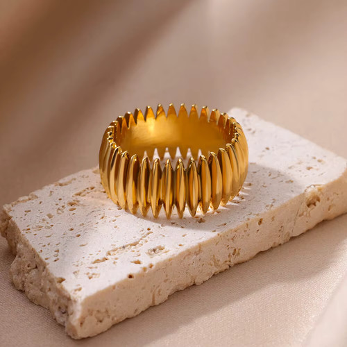 Bague mariage punk acier - bague,