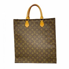 LOUIS VUITTON Sac Plat M51140 Monogram Tote Bag Brown