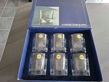 6 verres à whisky en cristal d'Arques modèle dampierre H8,2 cm Neuf 