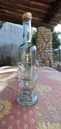 Bouteille verre décor main - en,
