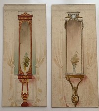 Paire D’aquarelles étude