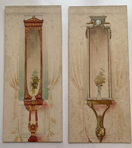 Paire aquarelles étude - paire,