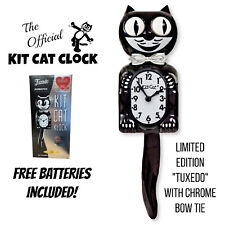 TUXEDO KIT CAT CLOCK 15.5"