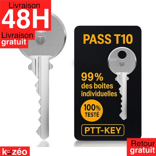 Clé pass ptt t10 boîte - clé, aux