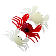 Leurre souple blanc/rouge mer