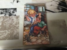 Ancien Cadre Titi Parisien Type Poulbot ( Papier Collé Sur Plaque) , Vintage....