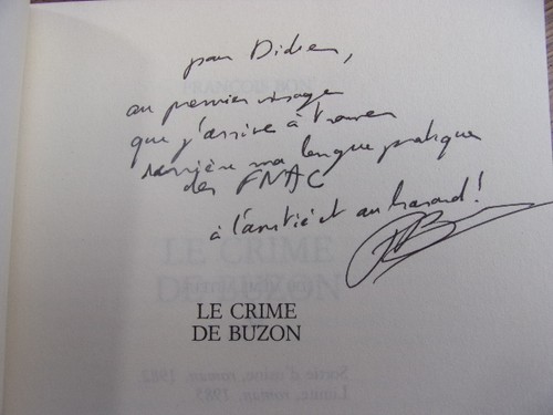 Envoi autographe crime - envoi,