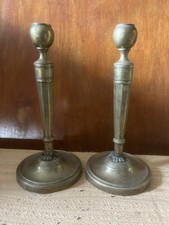 Paire de Bougeoir Chandelier Bronze Doré Empire Restauration Louis XVI