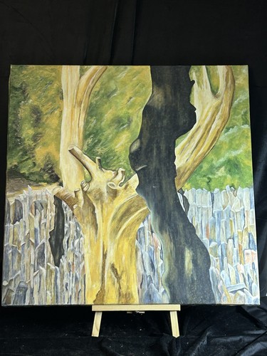 Huile sur toile jean - toile,
