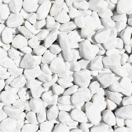 Galet marbre blanc - 15/25, pour