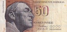 50 Markkaa- Alvar Aalto