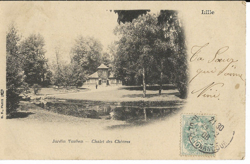 Cpa jardin vauban chalet - 59,