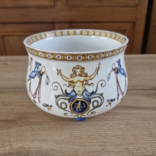 Ancien cache pot gien urbino - ancien, "urbino"