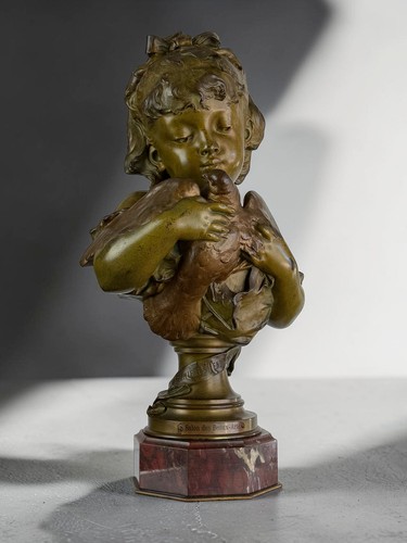 Bronze patine mordoré sur - bronze,