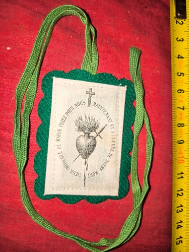 Scapulaire vert vierge marie - vert,