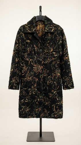 Manteau long desigual noir - manteau,