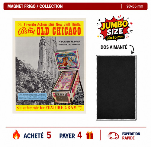 Magnet frigo old chicago - magnet,