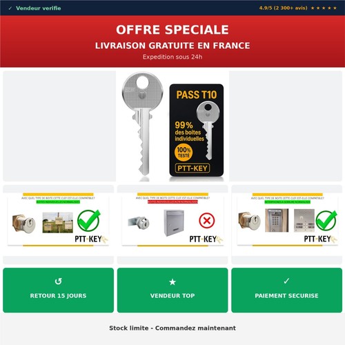 Clé pass ptt t10 - ptt, pour