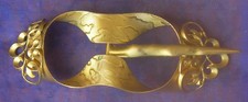 old moiré gold brass belt or strap buckle