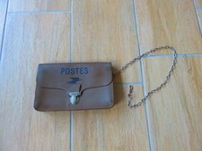 Ancienne SACOCHE CUIR POSTES