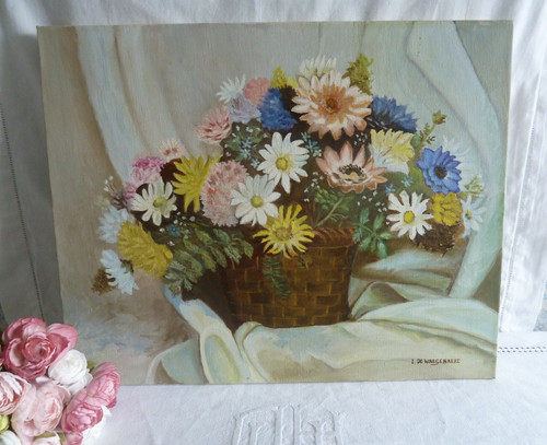 Tableau huile sur - , nature