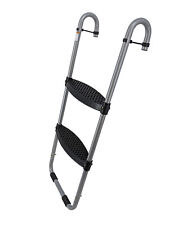 Wide 2-Step Trampoline Ladder | Safety-Latch | Cooler Surface | No Slip