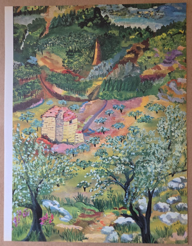 Estampe lurs provence - lurs, en