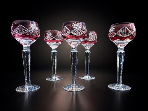 Lot verres liqueur - 5, à