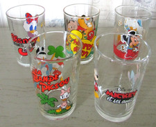 Ensemble de 5 verres à moutarde Disney Mickey Pluto Daisy La bande à Picsou