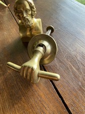 Ancienne poignée de porte ancienne en bronze la main de fer
