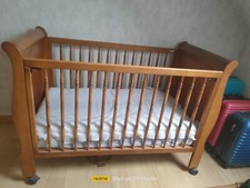 Vends lit bebe Sauthon merisier 132x67