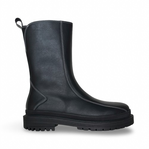 Bottes noires mollet - noires, mi