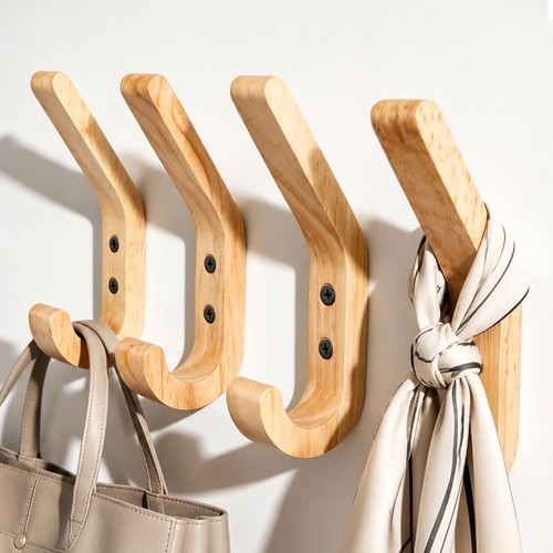 Lot patères bois chêne - patères,