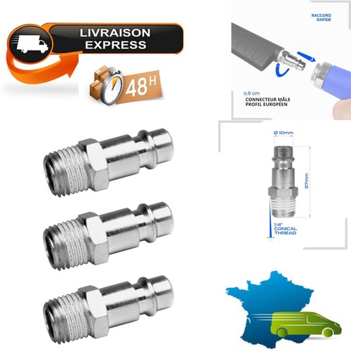 Gav raccords rapides mâle - gav, 1/4