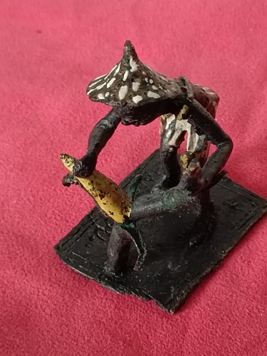 Bronze coloré art africain - coloré,