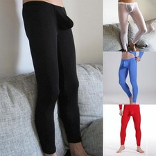 Legging homme pantalon long transparent minceur solide confort fitness glace soi
