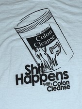 Vintage Poo Happens With Colon Cleanse T Shirt Men’s Xl