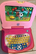Ordinateur jouet enfant Vtech p'tit genius panda rose + fiches