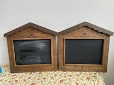 2 Cadres Bois Ardoise Deco Chalet Montagne Cœur